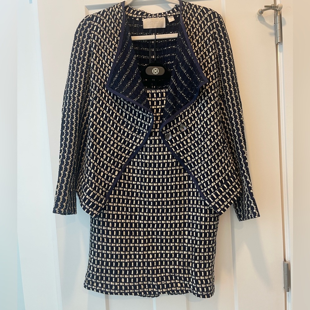 Carlisle: Chic Navy Skirt Suit, Size 2-4